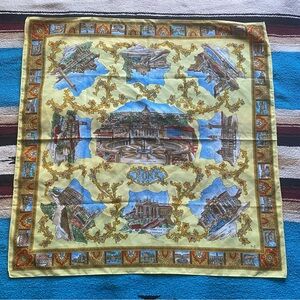 VTG Roma Italy Souvenir Scarf. Made in Italy. Great shape! 30”x30”. Poly. AZ